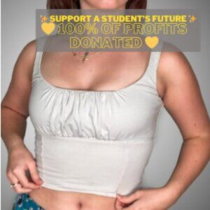 Forever 21 XS Ruched Tank – 100% Donated to Support a Student’s Future
